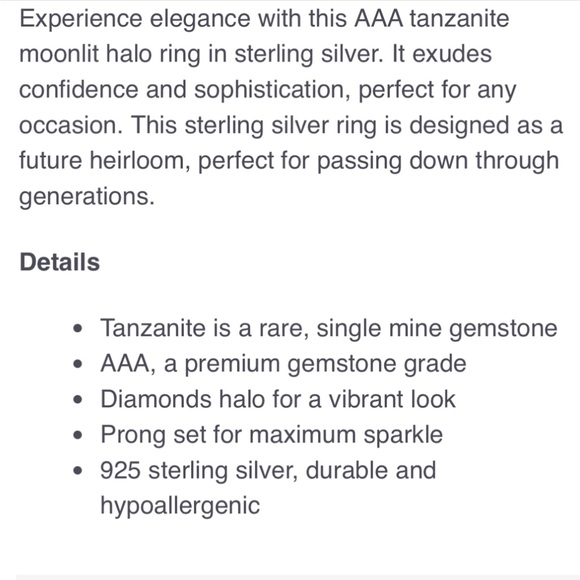 AAA Tanzanite and diamond ring - Picture 5 of 6